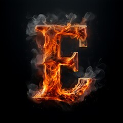 Fiery Letter E - A Flaming Alphabet