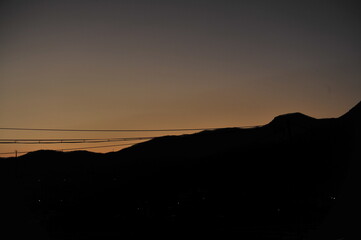 sunset in the mountains