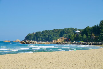 Fototapeta premium Hajodae Beach with Coastal View