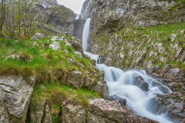 White water waterfall in the mountain