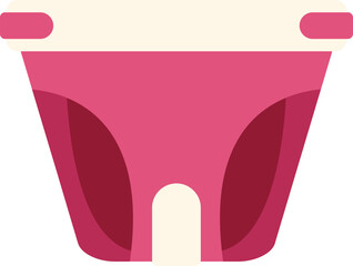 Pink women's panties with elastic band and white inserts, comfortable and stylish lingerie for everyday wear