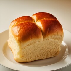 A photo of a fluffy, golden-brown bun with a perfect, crispy crust.