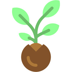 Vector Icon Sprout, Leaf, Plant, Garden, Gardening, Nature