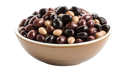 Obraz premium A vibrant bowl filled with an assortment of colorful beans, showcasing their natural beauty and diversity.