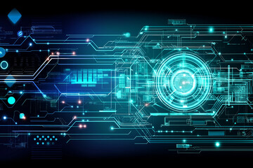 Abstract digital technology internet network connection   