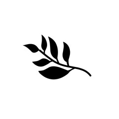 plant leaf branch silhouette