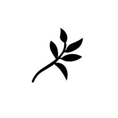 plant leaf branch silhouette
