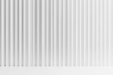 Obraz premium Minimalist White Background with Vertical Ribbed Texture for Modern Presentation and Advertising