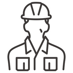 シニアのビジネスマンアイコン　工事現場の作業員