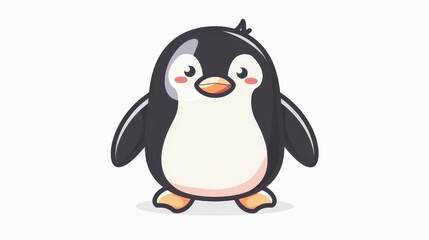 Obraz premium Cute Cartoon Penguin Illustration