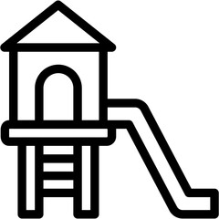 Vector Icon Slide, Entertainment, Park, Children, Water Park