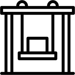 Vector Icon Swing, Park, Playground, Kids And Baby, Entertainment
