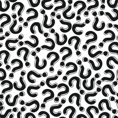 Question mark texture. Question marks seamless vector background.