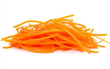 A pile of orange carrot sticks
