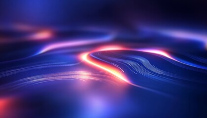 Futuristic Abstract Digital Background with Glowing Lines and Circuit Patterns