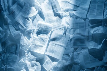 Top view confidential documents