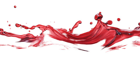 High-quality imagery of a striking red wine splash, beautifully contrasted against a pristine white backdrop, showcasing its lively movement