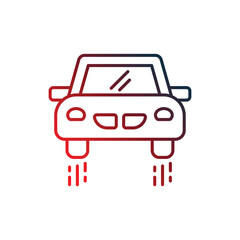 hover car gradient icon with white background vector stock illustration