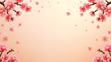 Obraz premium Cherry Blossom Spring Background. Concept of beauty, nature, and celebration.