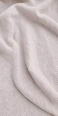 Soft and cozy fleece fabric with a subtle herringbone pattern, knitted