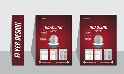 Creative , corporate  and business flyer template with multiple color variation 