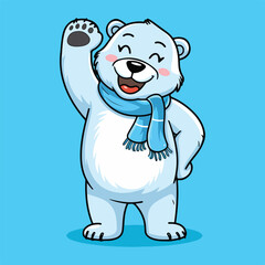 Fototapeta premium Cute Polar Bear Vector