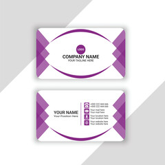 professional visiting card or business card template design