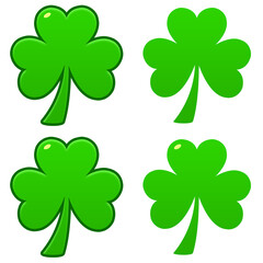 Fototapeta premium set of four clover