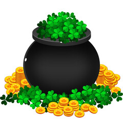 Pot Of Gold and Clovers