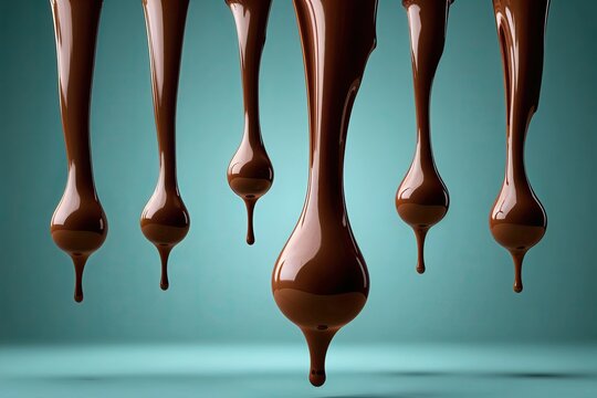 Gourmet Chocolate Cascade Stunning Photorealistic 3D Illustration of Liquid Cocoa Flowing Down