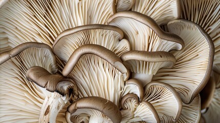 Obraz premium Mushroom depicted on a simple background, beautiful fungi portrait. Background hushed, mushroom sharp.