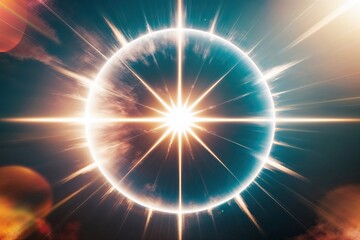 Dynamic Ethereal Sunlight Burst Effect with Radiant Lens Flare and Enhanced Visibility