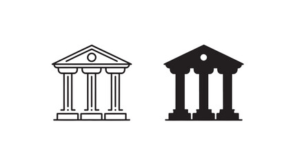 Fototapeta premium Bank icon vector for web and mobile app. Bank sign and symbol, museum, university