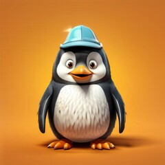 Fototapeta premium an AI Image Generator, Adorable Cartoon Penguin