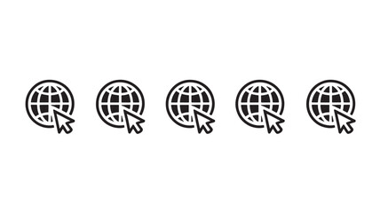 website icons set.Business Set of web icons, click to go to website