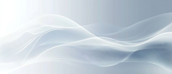 Fototapeta premium Abstract Digital Art with Flowing Light Blue and White Patterns Futuristic Technology Concept