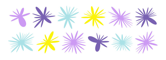 Random blot shape collection. Different forms organic blob elements set. Irregular funny spots