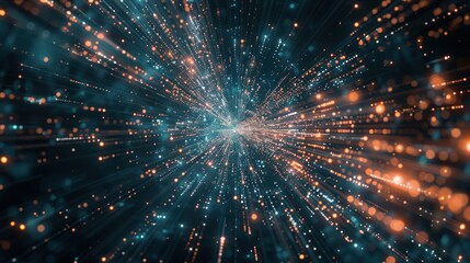 Fototapeta premium Abstract light streaks, cosmic burst.