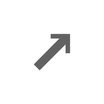 grey arrow sign without background