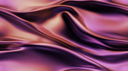 Fototapeta premium Smooth iridescent fabric texture with flowing waves and rich colors