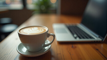coffee and laptop
