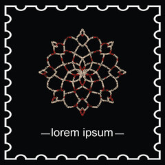 Fototapeta premium simple pattern mandala logo illustration