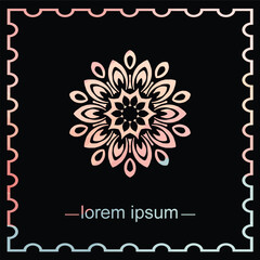 Fototapeta premium simple pattern mandala logo illustration