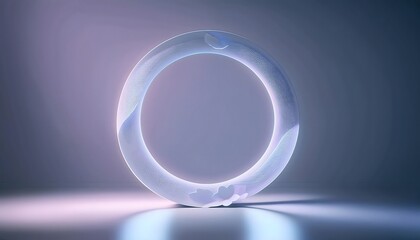 Fototapeta premium Ethereal mood ring, glowing effect, mystical vibe, 3D illustration, ring jewelry, trendy, aesthetic.