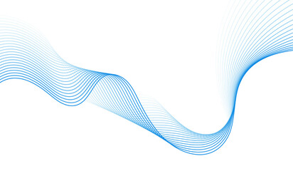 Fototapeta premium Abstract curvy and smooth blue lines layout banner design vector illustration.