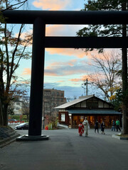 Sight-seeing street view in Japan. Traveling with bag packer in Osaka, Sapporo and Tokyo