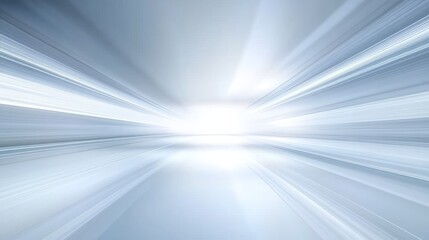 Obraz premium Futuristic Abstract White Gradient Horizon with Angular Lines and Soft Lighting