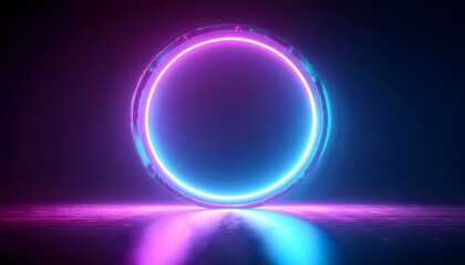 Obraz premium Ethereal mood ring, glowing effect, mystical vibe, 3D illustration, ring jewelry, trendy, aesthetic.