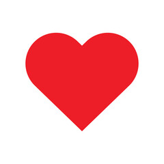 red heart love icon vector symbol