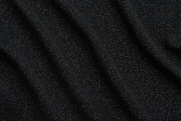 Obraz premium Black Textured Fabric with Subtle Diagonal Pattern Close-up Photography